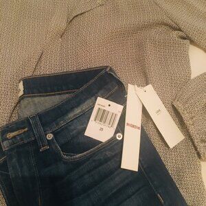 HUDSON BOOT CUT JEANS / MID-RISE / SIZE: 25 - NEW w/TAG